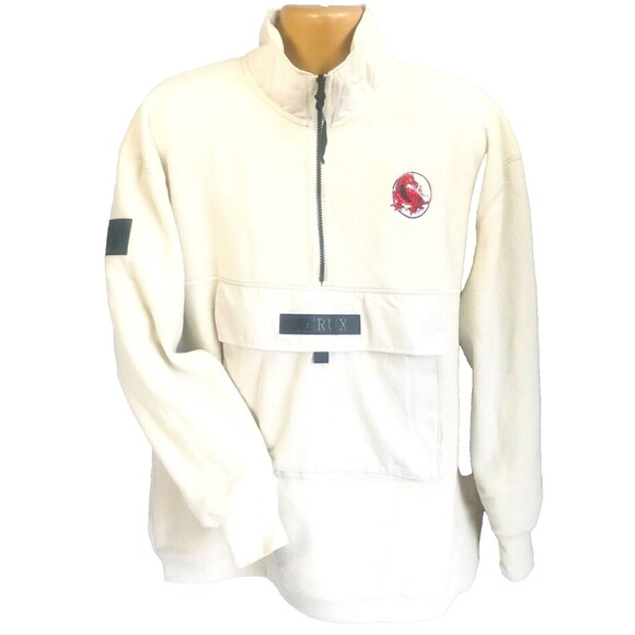 North & Acrux Fleece Jacket Dragon 1/4 Zip White XL 2XL MMA Martial Arts Karate - Picture 4 of 12